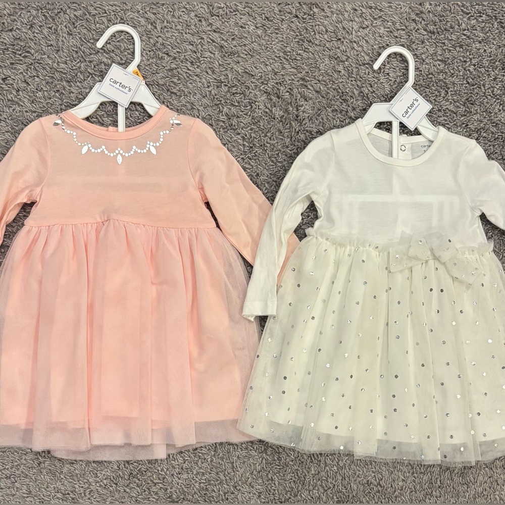 Lot of 2 NWT Carters 12m Dresses